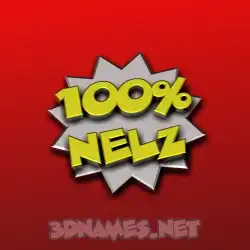 nelz in 100 Percent style - 3D name wallpaper