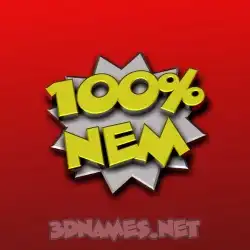 nem in 100 Percent style - 3D name wallpaper