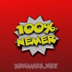 nemer in 100 Percent style - 3D name wallpaper
