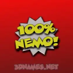 nemo in 100 Percent style - 3D name wallpaper