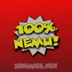 nemu in 100 Percent style - 3D name wallpaper