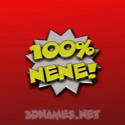 nene in 100 Percent style - 3D name wallpaper