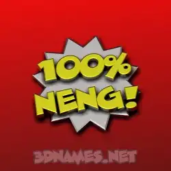 neng in 100 Percent style - 3D name wallpaper