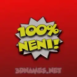 neni in 100 Percent style - 3D name wallpaper
