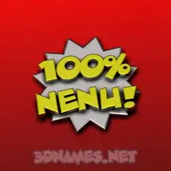 nenu in 100 Percent style - 3D name wallpaper