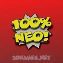 neo in 100 Percent style - 3D name wallpaper