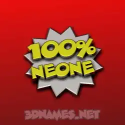 neone in 100 Percent style - 3D name wallpaper