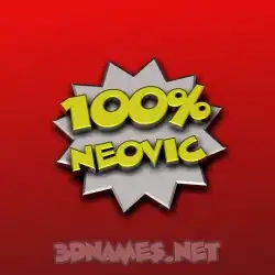 neovic in 100 Percent style - 3D name wallpaper