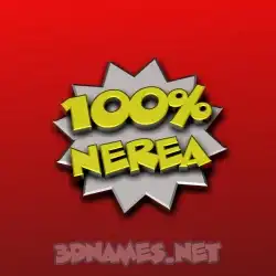 nerea in 100 Percent style - 3D name wallpaper