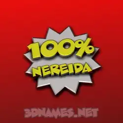nereida in 100 Percent style - 3D name wallpaper