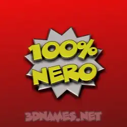 nero in 100 Percent style - 3D name wallpaper