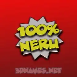 neru in 100 Percent style - 3D name wallpaper