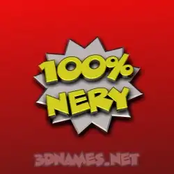 nery in 100 Percent style - 3D name wallpaper