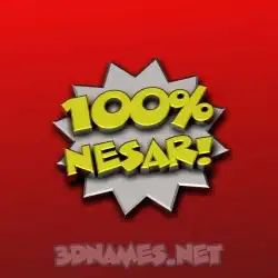 nesar in 100 Percent style - 3D name wallpaper