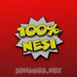 nesi in 100 Percent style - 3D name wallpaper