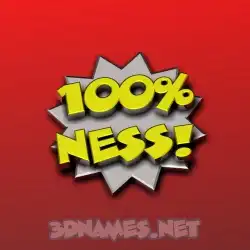 ness in 100 Percent style - 3D name wallpaper