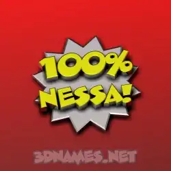 nessa in 100 Percent style - 3D name wallpaper