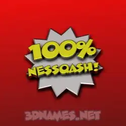 nessqash in 100 Percent style - 3D name wallpaper