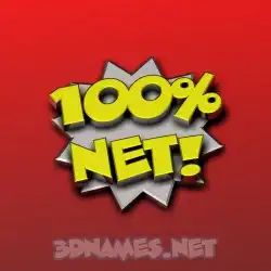 net in 100 Percent style - 3D name wallpaper