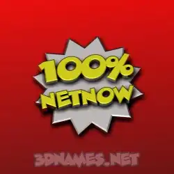 netnow in 100 Percent style - 3D name wallpaper