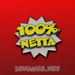 netta in 100 Percent style - 3D name wallpaper