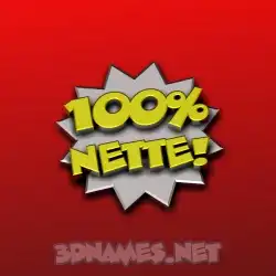 nette in 100 Percent style - 3D name wallpaper