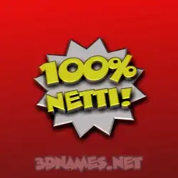 netti in 100 Percent style - 3D name wallpaper