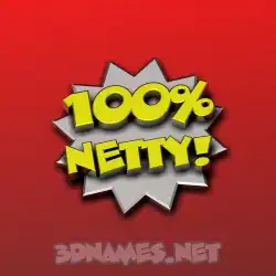netty in 100 Percent style - 3D name wallpaper