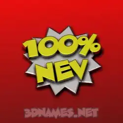 nev in 100 Percent style - 3D name wallpaper