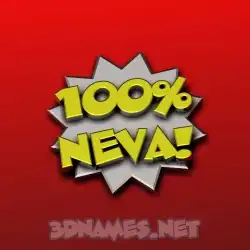 neva in 100 Percent style - 3D name wallpaper