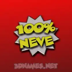 neve in 100 Percent style - 3D name wallpaper