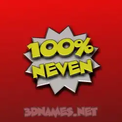 neven in 100 Percent style - 3D name wallpaper