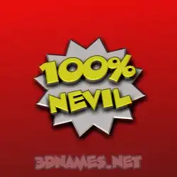 nevil in 100 Percent style - 3D name wallpaper