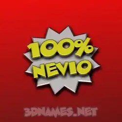 nevio in 100 Percent style - 3D name wallpaper