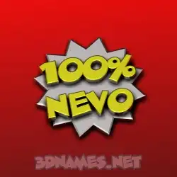 nevo in 100 Percent style - 3D name wallpaper