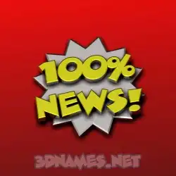 news in 100 Percent style - 3D name wallpaper