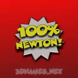 newton in 100 Percent style - 3D name wallpaper