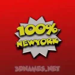 newyork in 100 Percent style - 3D name wallpaper