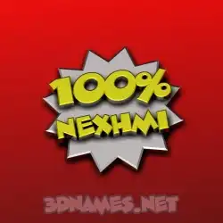 nexhmi in 100 Percent style - 3D name wallpaper