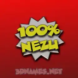 nezu in 100 Percent style - 3D name wallpaper