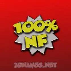 nf in 100 Percent style - 3D name wallpaper