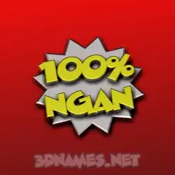ngan in 100 Percent style - 3D name wallpaper
