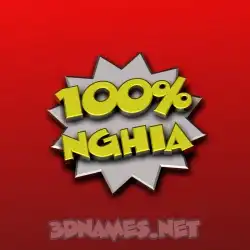 nghia in 100 Percent style - 3D name wallpaper