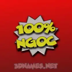 ngoc in 100 Percent style - 3D name wallpaper