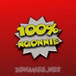 ngonnie in 100 Percent style - 3D name wallpaper