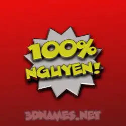 nguyen in 100 Percent style - 3D name wallpaper