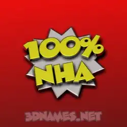 nha in 100 Percent style - 3D name wallpaper