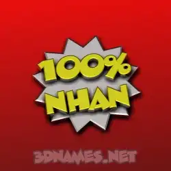 nhan in 100 Percent style - 3D name wallpaper