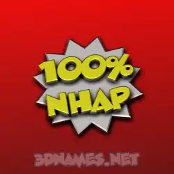 nhap in 100 Percent style - 3D name wallpaper
