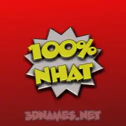nhat in 100 Percent style - 3D name wallpaper